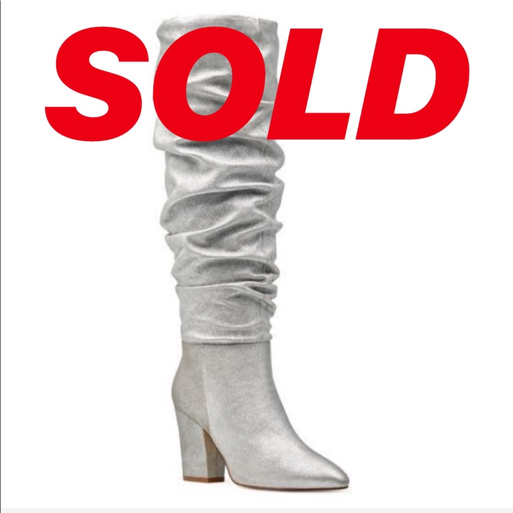 NINE WEST • scastien women’s silver slouch boot